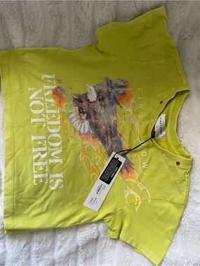 First Row Lime Graphic Short Sleeve Tee